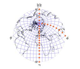 極心法→平射方位図法_Oblique